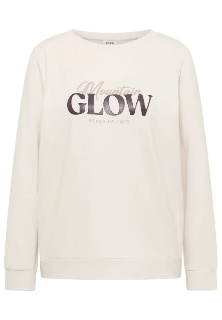 Shirt mit Wording light greige