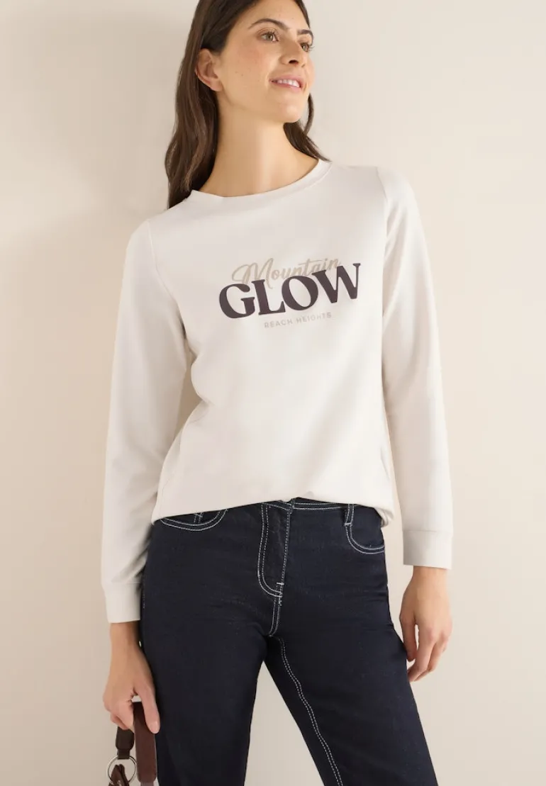 Shirt mit Wording light greige