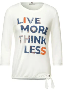 Shirt mit Wordingprint vanilla white
