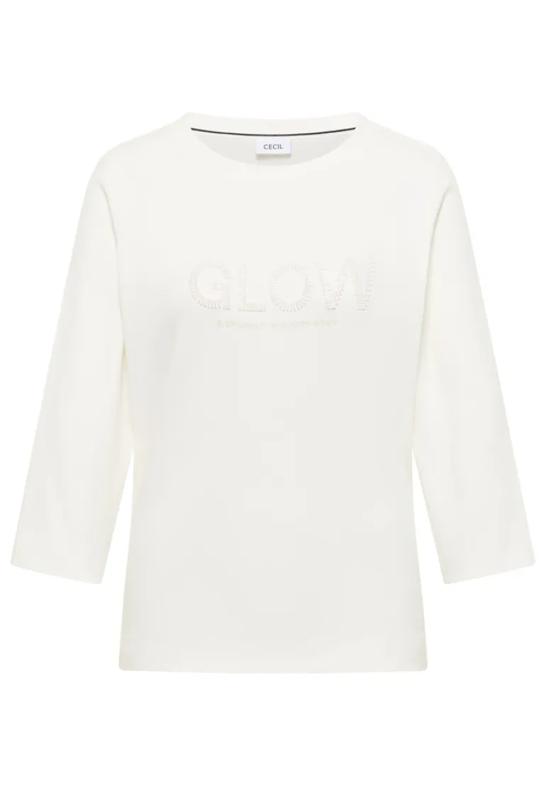 Shirt mit Wording vanilla white