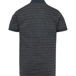 Short sleeve polo jacquard pique dark navy