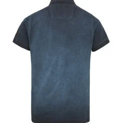 Short sleeve polo light pique cold dye dark navy