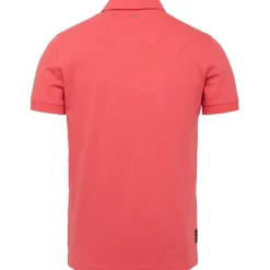 Short sleeve polo stretch pique rose of sharon