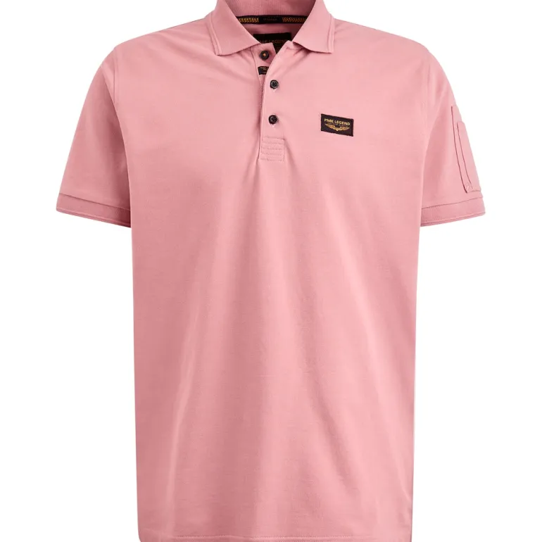 Short sleeve polo Trackway dusty rose