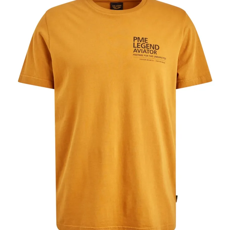 Short sleeve r-neck single jersey buckthorne brown