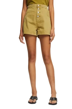 Shorts mit Knopfleiste olive
