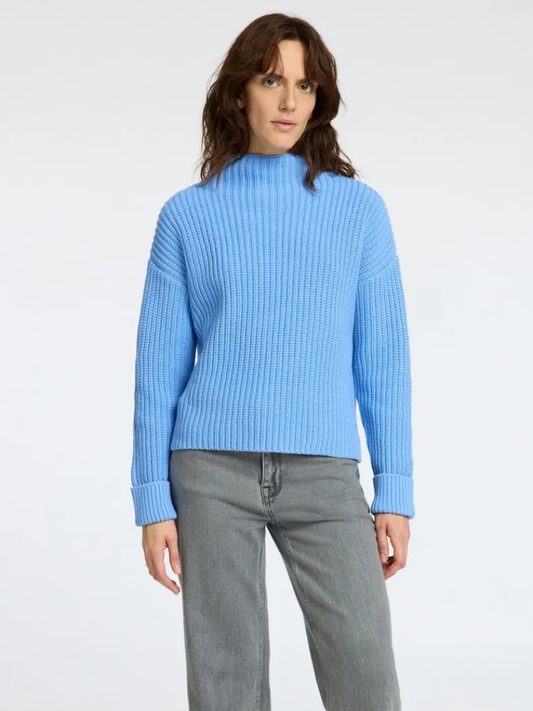 SLFSELMA LS KNIT PULLOVER NOOS cornflower blue