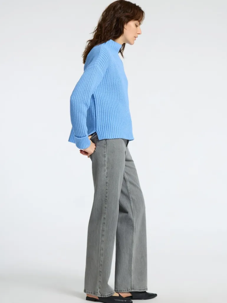 SLFSELMA LS KNIT PULLOVER NOOS cornflower blue