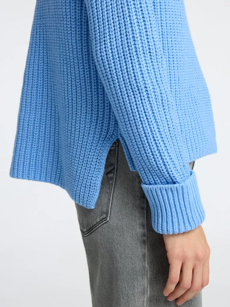 SLFSELMA LS KNIT PULLOVER NOOS cornflower blue