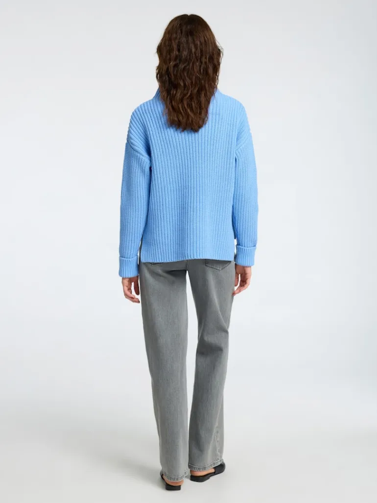 SLFSELMA LS KNIT PULLOVER NOOS cornflower blue