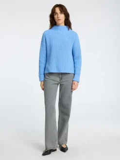 SLFSELMA LS KNIT PULLOVER NOOS cornflower blue