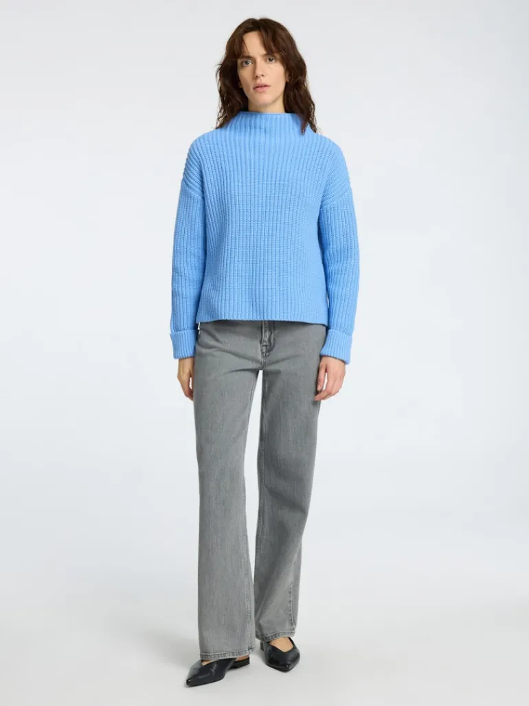 SLFSELMA LS KNIT PULLOVER NOOS cornflower blue