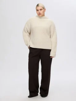SLFSELMA LS KNIT PULLOVER NOOS birch