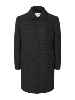 SLHARCHIVE WOOL BLEND CAR COAT dark grey