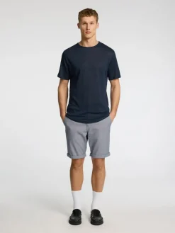 SLHBET LINEN SS O-NECK TEE sky captain
