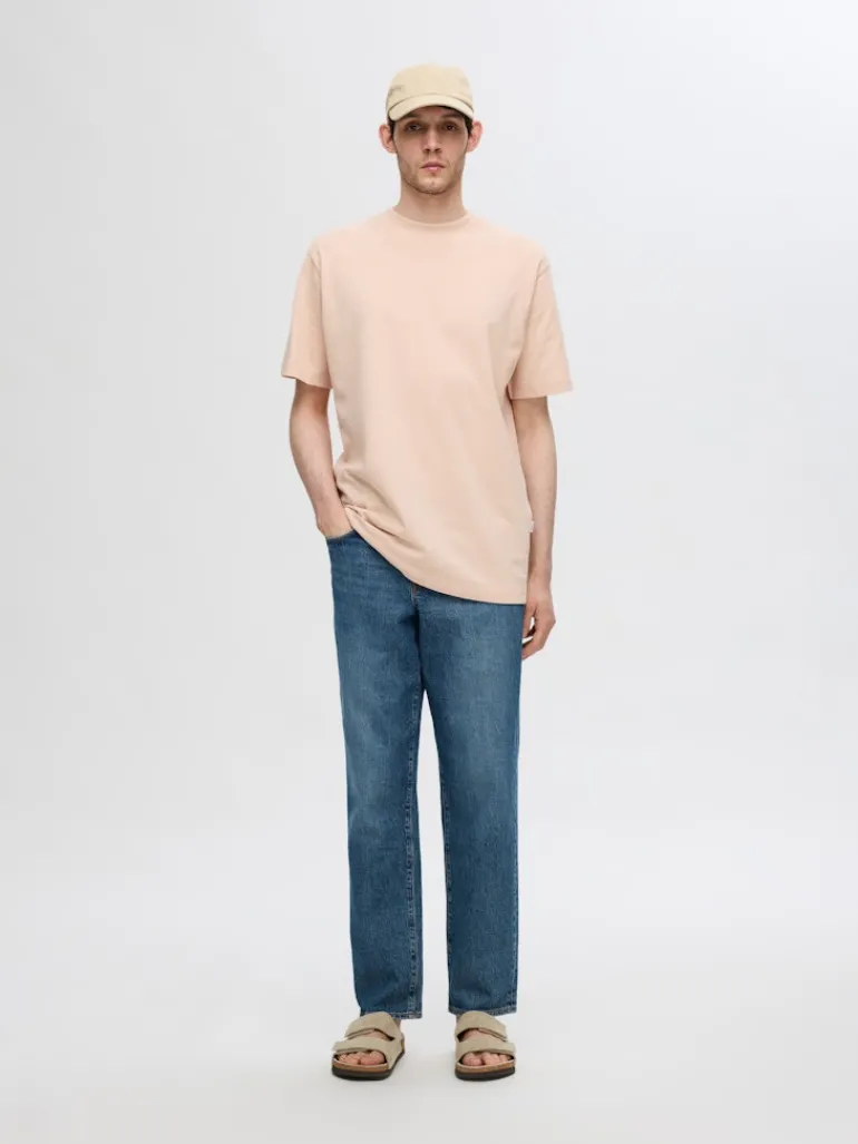 SLHCOLMAN SS O-NECK TEE NOOS cameo rose