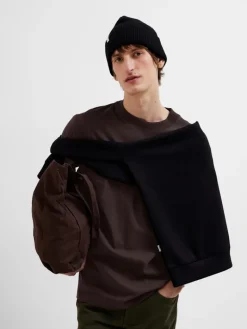 SLHCOLMAN SS O-NECK TEE NOOS chocolate torte