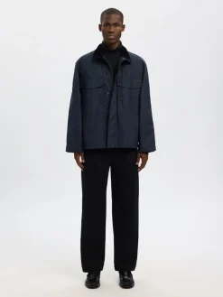 SLHDANE LS KNIT STRUCTURE ROLL NECK NOOS black