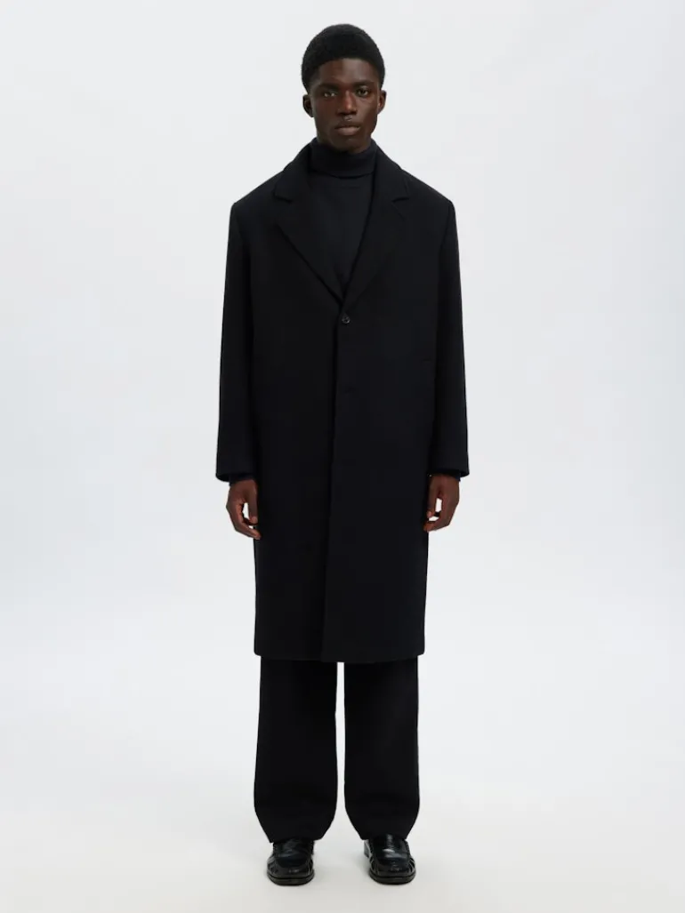 SLHDANE LS KNIT STRUCTURE ROLL NECK NOOS sky captain