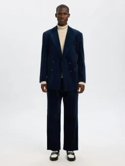 SLHDANE LS KNIT STRUCTURE ROLL NECK NOOS oatmeal
