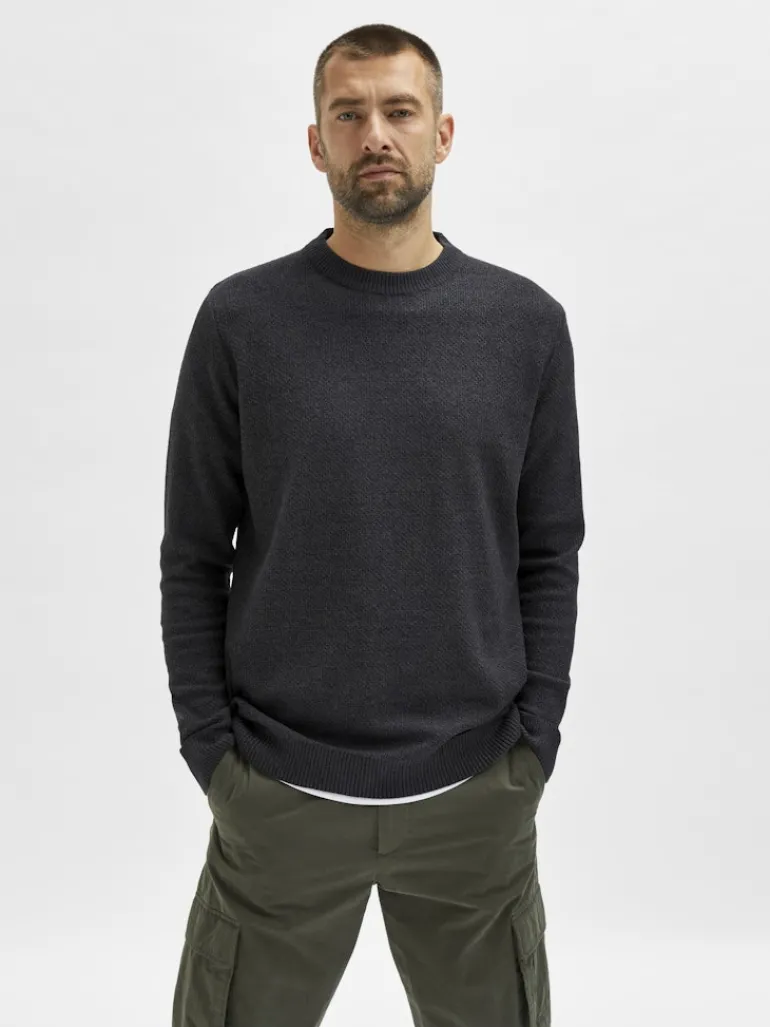 SLHEKLON LS KNIT CREW W CAMP phantom