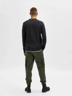 SLHEKLON LS KNIT CREW W CAMP phantom