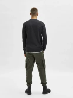 SLHEKLON LS KNIT CREW W CAMP phantom