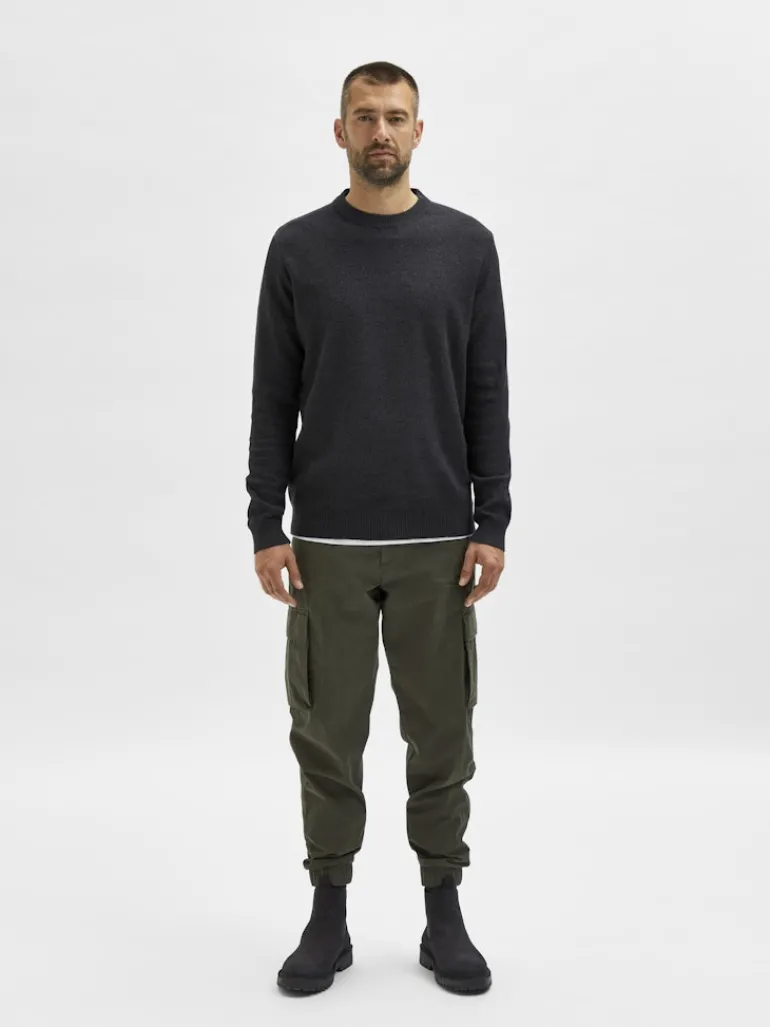 SLHEKLON LS KNIT CREW W CAMP phantom