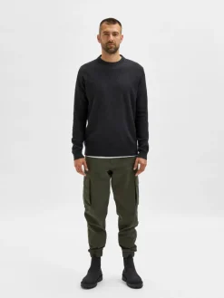 SLHEKLON LS KNIT CREW W CAMP phantom