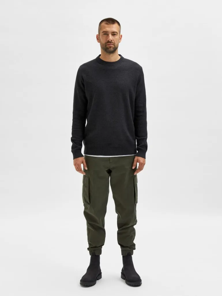 SLHEKLON LS KNIT CREW W CAMP phantom