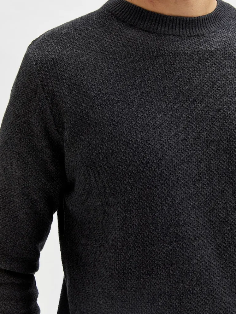 SLHEKLON LS KNIT CREW W CAMP phantom