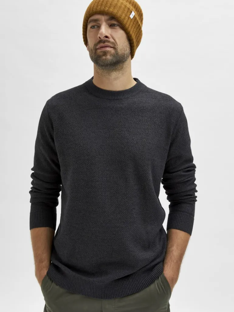 SLHEKLON LS KNIT CREW W CAMP phantom