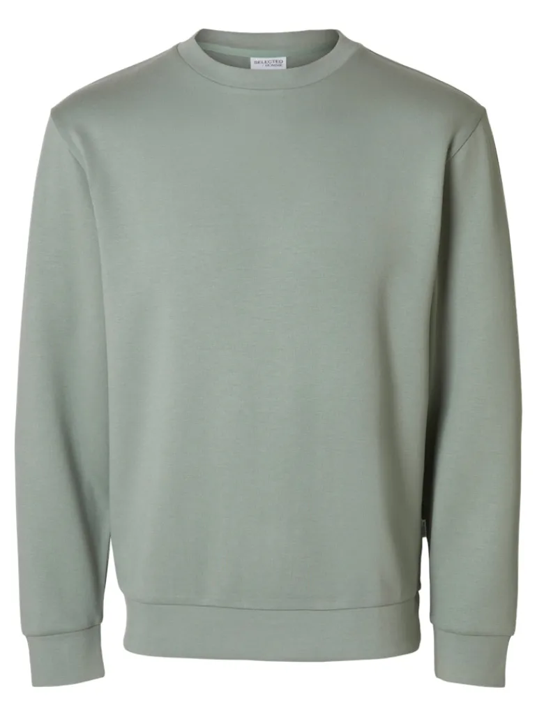 SLHEMANUEL SOFT CREW NECK SWEAT NOOS iceberg green