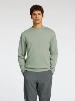 SLHEMANUEL SOFT CREW NECK SWEAT NOOS iceberg green