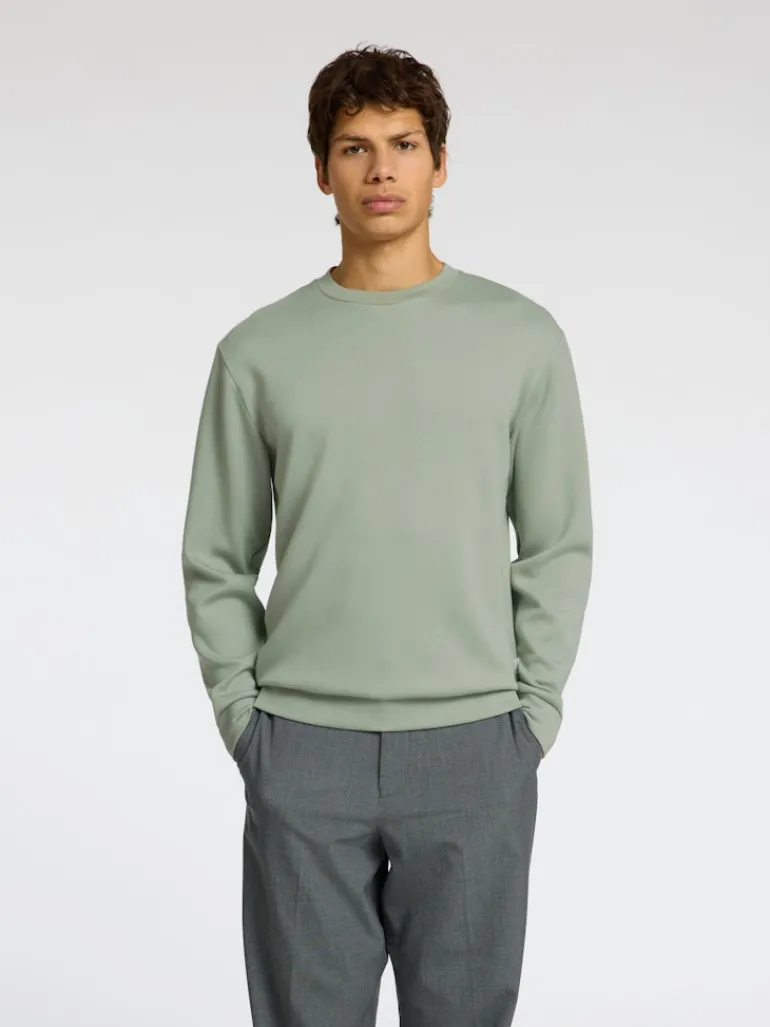 SLHEMANUEL SOFT CREW NECK SWEAT NOOS iceberg green