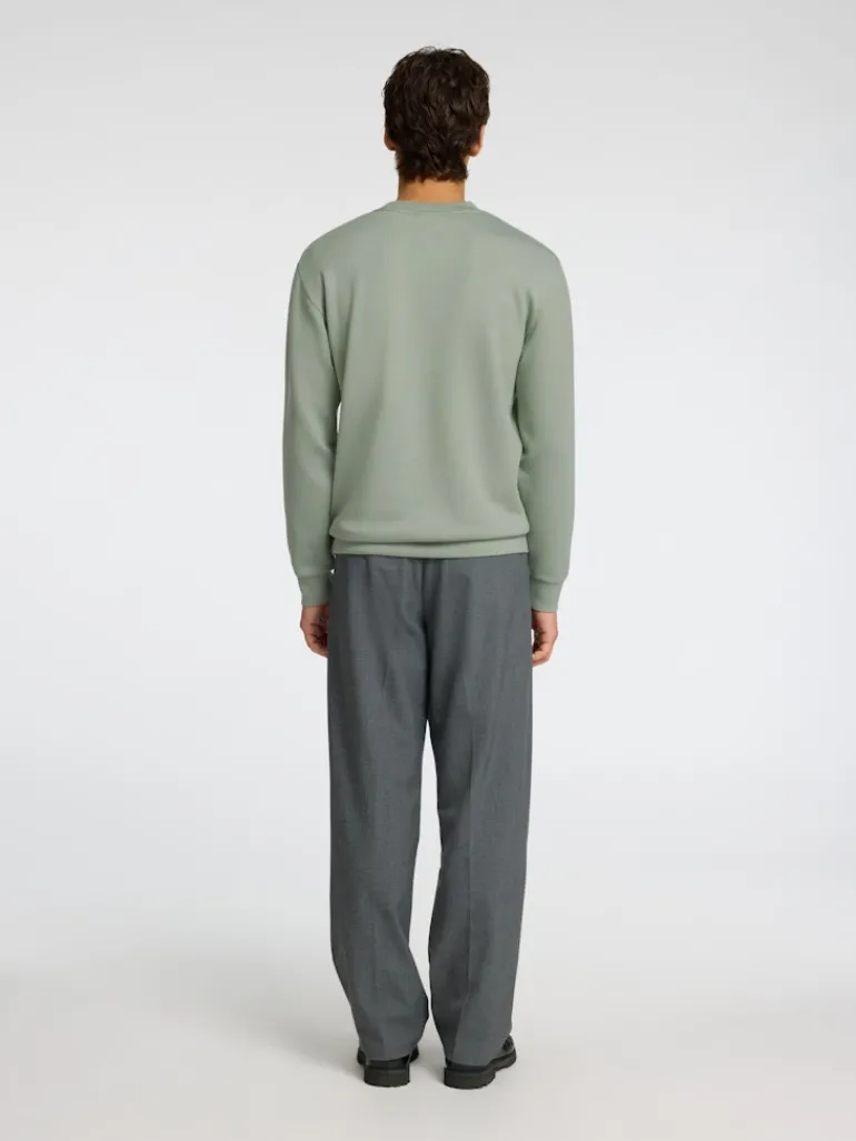SLHEMANUEL SOFT CREW NECK SWEAT NOOS iceberg green