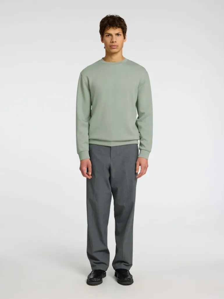 SLHEMANUEL SOFT CREW NECK SWEAT NOOS iceberg green