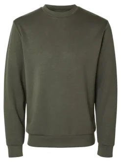 SLHEMANUEL SOFT CREW NECK SWEAT NOOS forest night