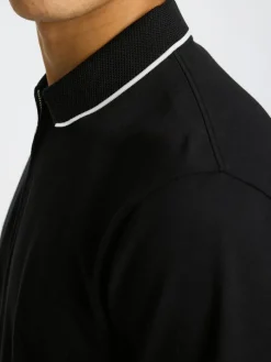 SLHFAVE SPORT ZIP SS POLO NOOS black