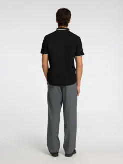 SLHFAVE SPORT ZIP SS POLO NOOS black