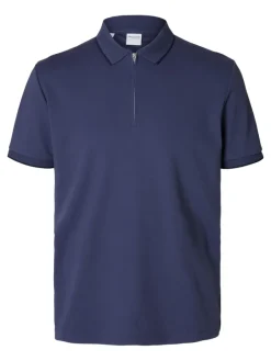 SLHFAVE SPORT ZIP SS POLO NOOS oceana