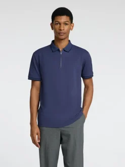 SLHFAVE SPORT ZIP SS POLO NOOS oceana