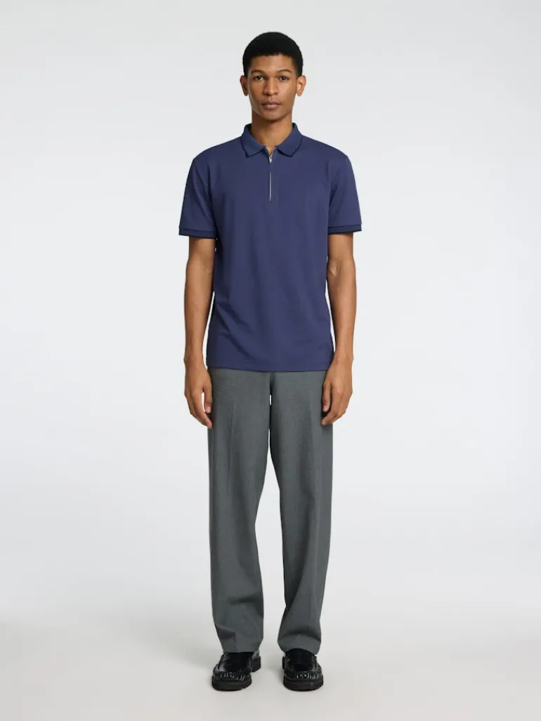 SLHFAVE SPORT ZIP SS POLO NOOS oceana