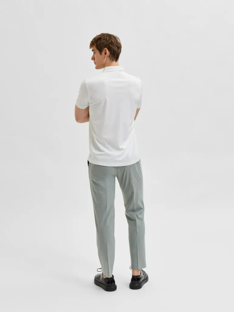 SLHFAVE ZIP SS POLO NOOS cloud dancer