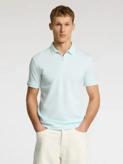 SLHFAVE ZIP SS POLO NOOS ice melt