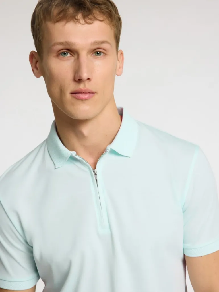 SLHFAVE ZIP SS POLO NOOS ice melt