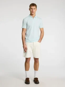 SLHFAVE ZIP SS POLO NOOS ice melt