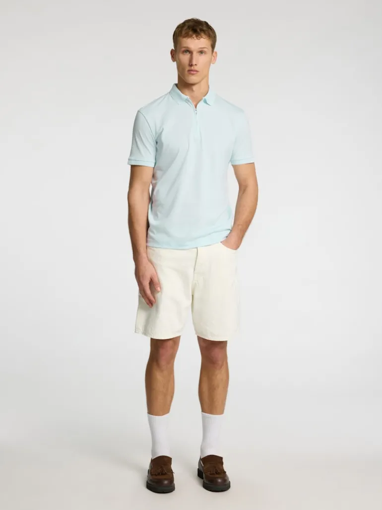 SLHFAVE ZIP SS POLO NOOS ice melt