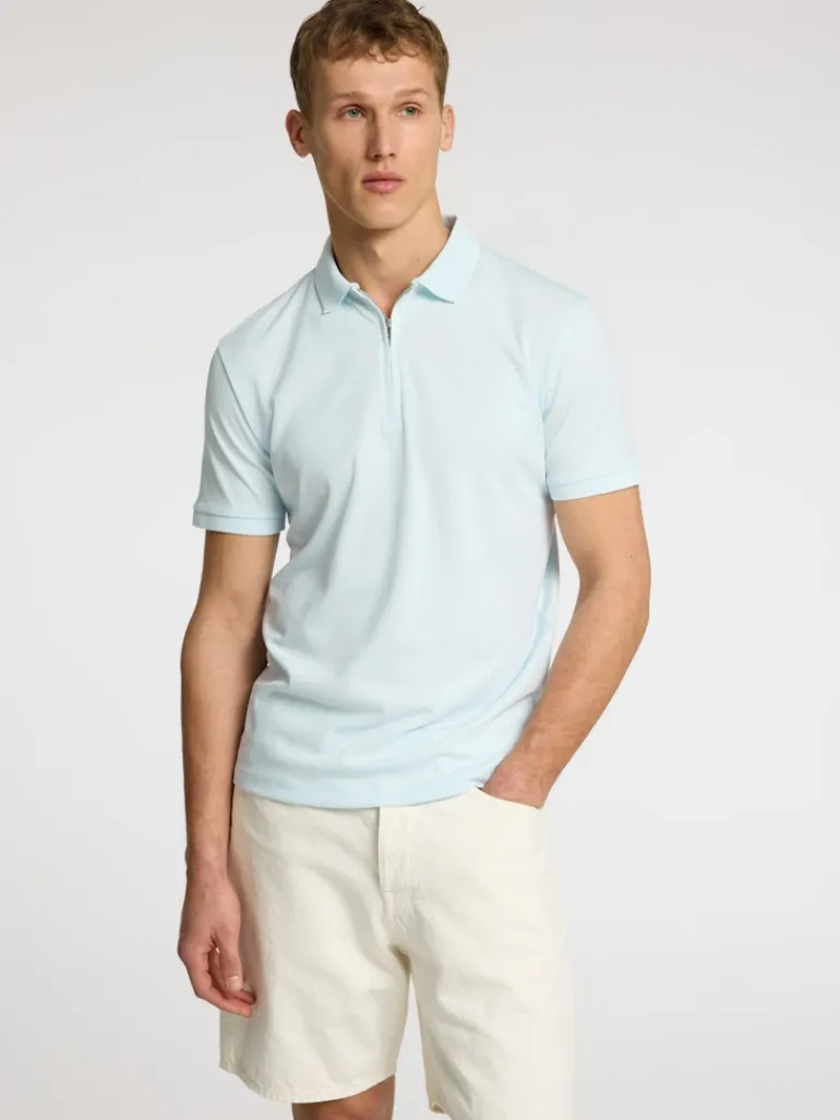 SLHFAVE ZIP SS POLO NOOS ice melt