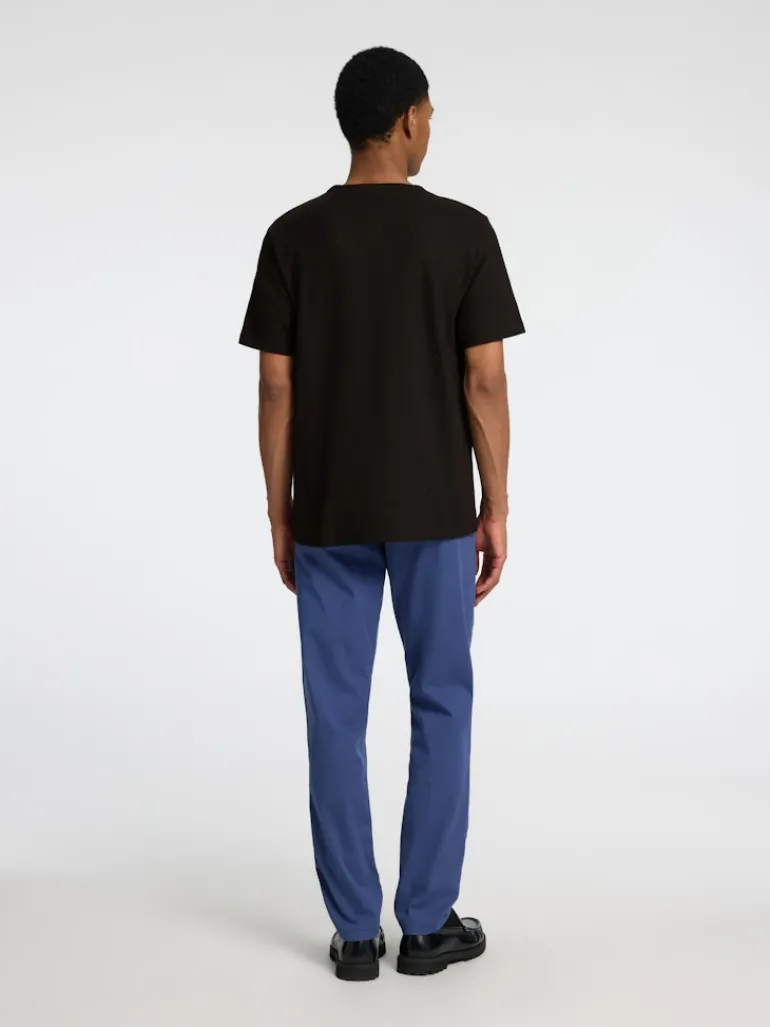 SLHJOSEPH PIQUE SS O-NECK TEE black